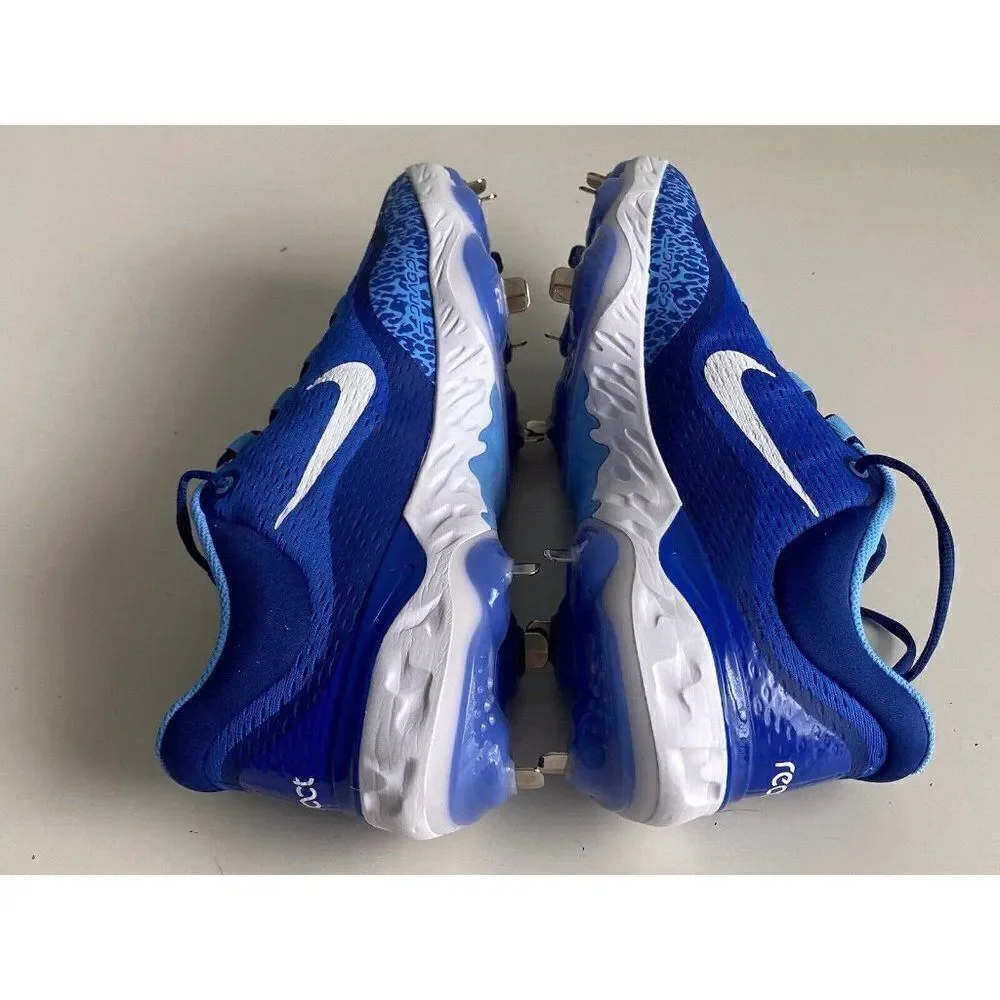 Nike Alpha Huarache Elite 4 Low Royal Blue White DJ6521-414 Men's Size 14 Cleats